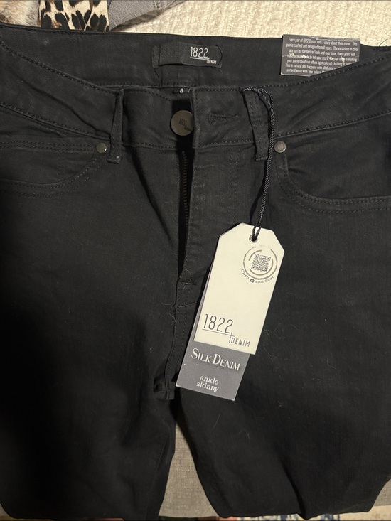 1822 Denim Other - 1822 Denim Men's Black Ankle Skinny Silk-Denim Jeans
